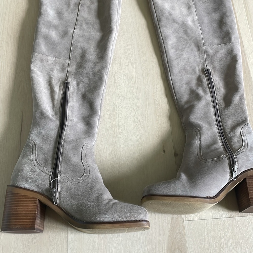 Seychelles Anthropologie taupe Overheard Suede Over-The-Knee Boot - Picture 13 of 16
